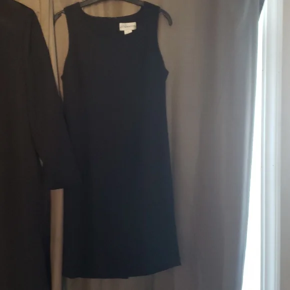 Vintage Gantos Black Dress With Matching Duster - Picture 2 of 6